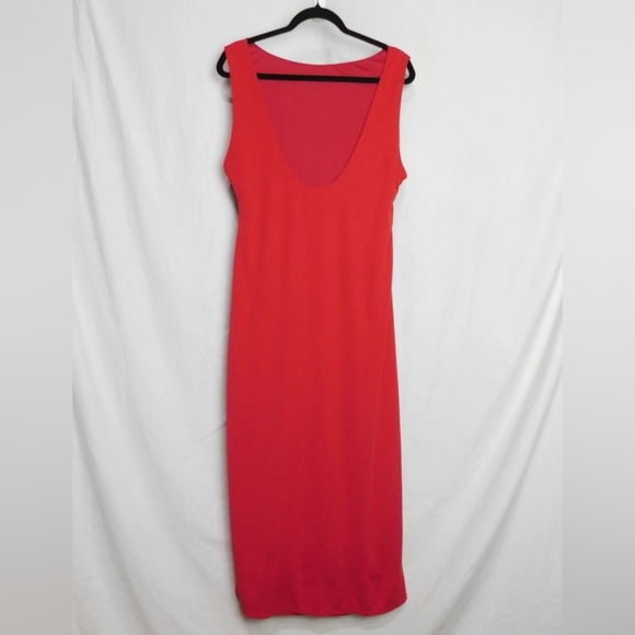 NWT Mollie Ruched Midi Dress Size XL in Red by WAYF - Picture 3 of 9